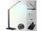 Lampe de bureau rechargeable LED CCT 280 lm avec vues sur les angles de rotation