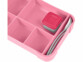 Lunchbox 1300 ml à 5 compartiments - coloris rose vu de dessus avec couverts