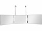 Miroir triptyque avec éclairage LED pliable