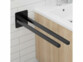 Porte-serviette double 39 cm - coloris noir