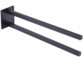 Porte-serviette double 39 cm - coloris noir