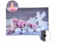 Tableau lumineux LED scintillantes "Bougies, rose et renne"