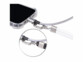 2 cordons tour de cou pour smartphone - coloris blanc & noir 