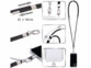 2 cordons tour de cou pour smartphone - coloris blanc & noir 