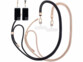 2 cordons tour de cou pour smartphone or & noir