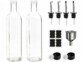 2 distributeurs pour huile et vinaigre 500 ml en verre