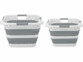 2 paniers à linge pliables 28 et 40 L