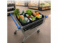 mise en situation dans un chriot de supermarché des 3 sacs de courses pliables 26,7 L