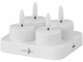 4 bougies chauffe-plat LED rechargeables et télécommandées