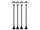 Pack de 4 lampadaires solaires de jardin avec capteurs de mouvement et d'obscurité 200 cm de la marque Royal Gardineer