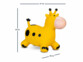 Animal sauteur girafe avec pompe à air
