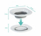 Bidet portable pliable universel pour WC avec dimensions en cm