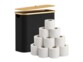 Boîte de rangement pour rouleaux de papier toilette coloris noir
