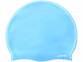 bonnet de bain pour enfant en silicone bleu