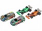Circuit de course flexible 5 m avec ventouses 2 pistes et 4 voitures