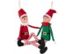 Couple de lutins de Noël 35 cm