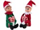 Couple de lutins de Noël 35 cm