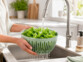 Essoreuse à salade 4,7 L avec saladier en acier inoxydable