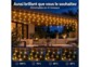 Guirlande stalactite LED d'extérieur télécommandée - 5 m