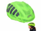 Housse de pluie réfléchissante pour casque de vélo et mise en situation