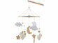 Mobile en bois pour bébé avec étoiles, nuages et moutons