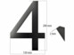 Numéro de façade en métal "4"