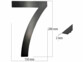 Numéro de maison en métal "7"