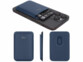 Porte-carte RFID magnétique compatible MagSafe bleu marine
