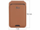 Porte-carte RFID magnétique compatible MagSafe fonction support brun