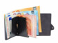 Porte billets RFID avec poussoir 8 cartes et compartiment monnaie