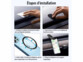 Support smartphone pour voiture avec chargeur compatible MagSafe et Qi