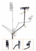 pied de support pour smartphone et tablette de 5" à 12" hauteur 60 à 160 cm