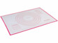 Tapis de cuisson antiadhésif en silicone 60 x 40 cm avec gabarits
