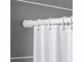 Zoom sur tête tringle télescopique 72-175 cm avec rideau de douche