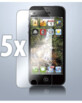 5 films protecteurs transparents pour écran iPhone 5 / 5S / 5C / SE