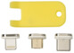 Calistel Connecteur magnétique Micro-USB, USB-C et Lightning. Préserve le port de votre appareil mobile.