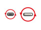 2 câbles USB 2.0 vers Micro USB, connexion double sens, 100 cm