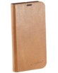 Étui folio en cuir véritable avec range-cartes pour Galaxy S5 - Brun