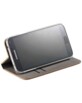 Étui folio en cuir véritable avec range-cartes pour Galaxy S5 - Brun