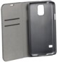 Étui folio en cuir véritable avec range-cartes pour Galaxy S5 - Noir