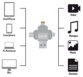 Lecteur Micro SD compatible connecteurs Lightning / Micro-USB / USB type C Callstel