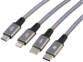 câble USB-C / USB-A vers Lightning / USB-C / Micro USB 2m
