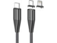 Câble magnétique USB-C vers USB-C et Lightning de 1 m.