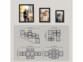 10 cadres photo en verre coloris noir 