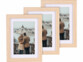 3 cadres photo 20 x 15 cm aspect chêne clair