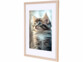 cadre photo en bois 40 x 60 cm avec verre acrylique - aspect chêne clair