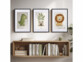 3 cadres photo en bois 40 x 60 cm avec verre acrylique -