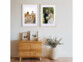 2 cadres photo en bois 50 x 70 cm avec verre acrylique - aspect chêne clair