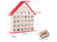 Calendrier de l'Avent réutilisable en bois à tiroirs "Maison"