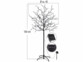 arbre lumineux solaire à LED 150 cm avec 152 fleurs